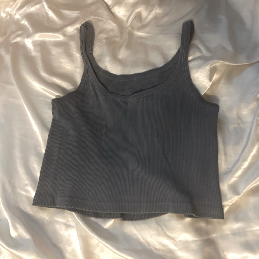 Brandy Melville Faded Navy Blue Beyonca Crop Tank